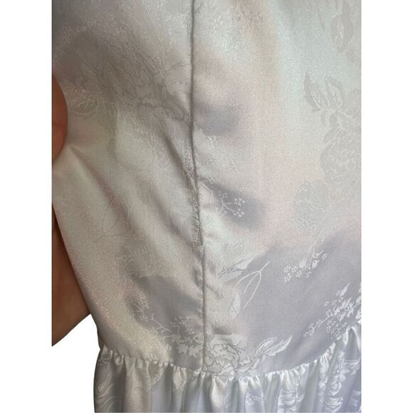 Vintage Gunne Sax Jessica McClintock White Satin w/ Lace overlay collar wedding - Picture 12 of 16